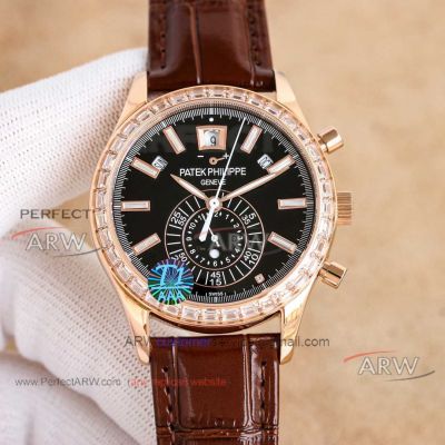 AAA replica TW factory Patek Philippe Swiss black dial Cal.240 automatic mechanical watch 